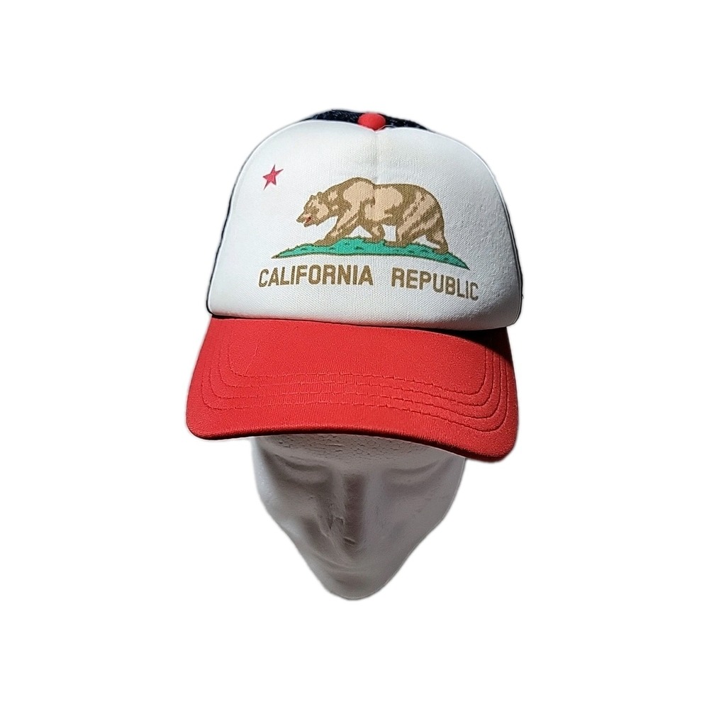 California Republic Foam Crown Toddler  Snapback‎ Mesh Back Trucker Hat Cap